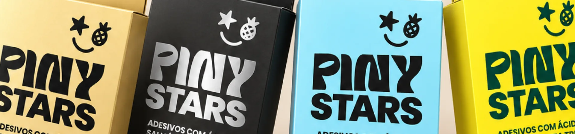 Adesivos PINY Stars em quatro cores